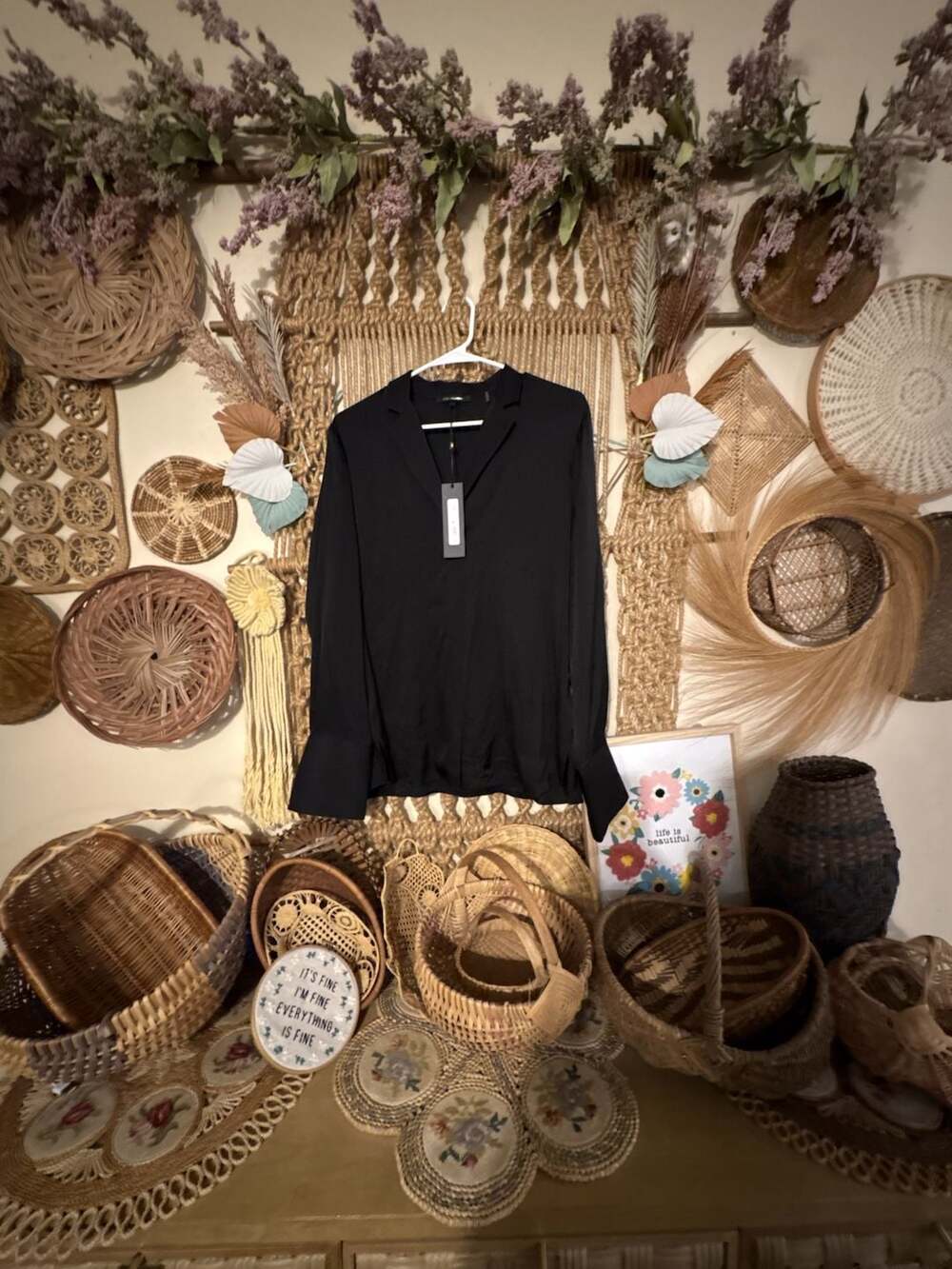 Kobi Halperin Rebekah Black Long Sleeve Blouse